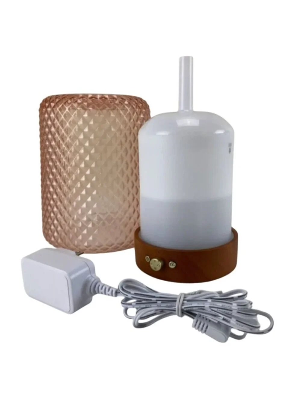 SpaRoom Dahlia Diffuser Textured Glass Aromatherapy Ultrasonic Essential Oils